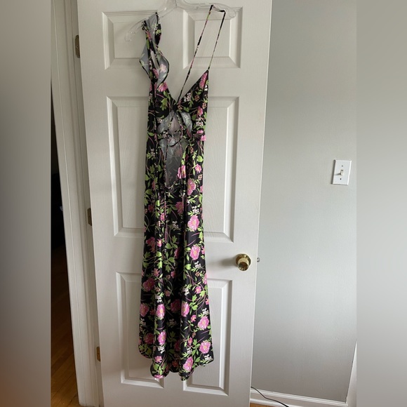 UO Flamenco Ruffle Tie Back Slip Dress - Picture 5 of 5